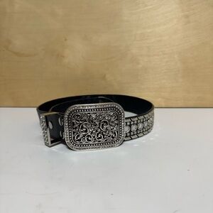 Luxury Divas Black Belt with Silver Buckle
